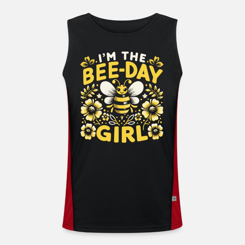 honey bee, beekeeper, bee, bee - Men's Functional Contrast Tank Top  - black/red