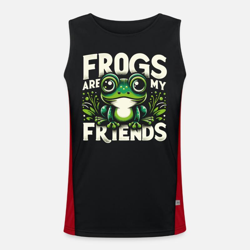 Frog Toad - Men's Functional Contrast Tank Top  - black/red