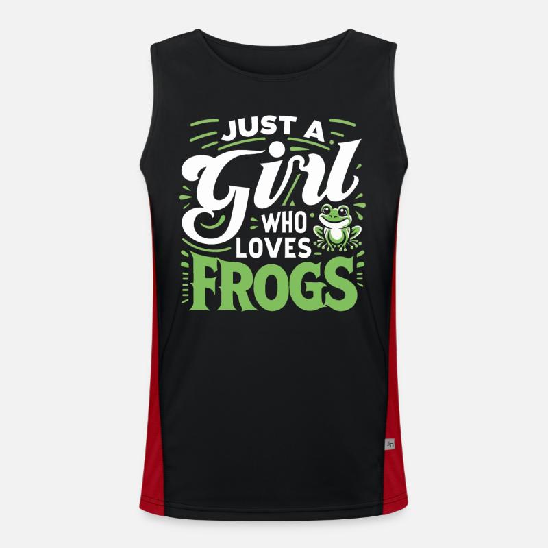 Frog Toad - Men's Functional Contrast Tank Top  - black/red