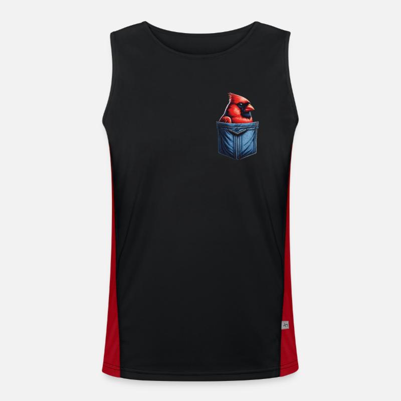 Kardinal Rotkardinal Vogel Roter Kardinal Funktionelles Kontrast-Tank Top für Männer 