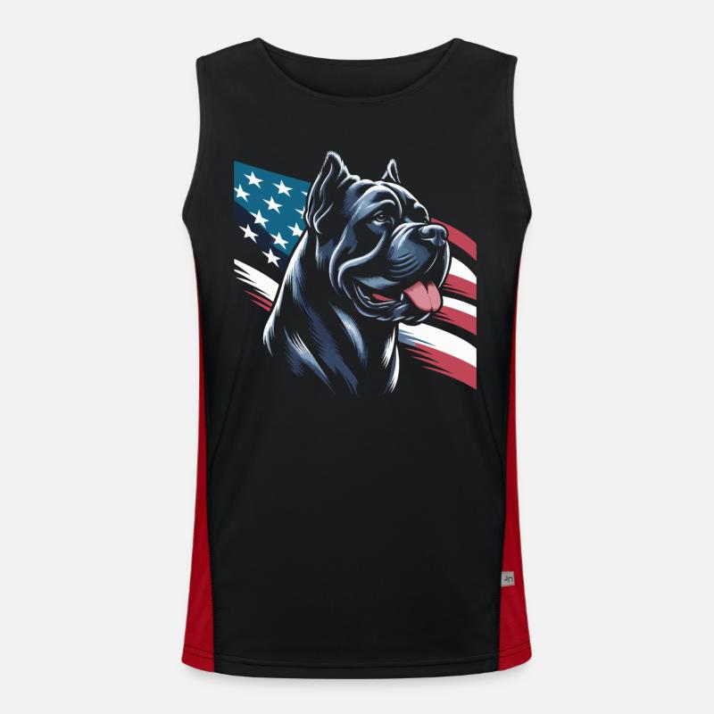 Cane Corso Hund Funktionelles Kontrast-Tank Top für Männer 