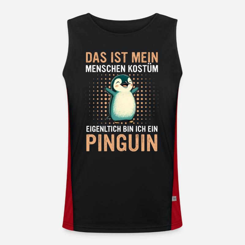 Pingouin, petits pingouins, manchot empereur Débardeur respirant contrasté Homme 