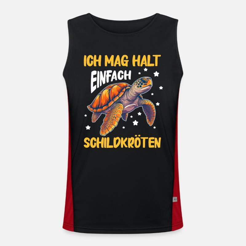 Turtle Sea Turtle Land Turtle Men's Functional Contrast Tank Top 