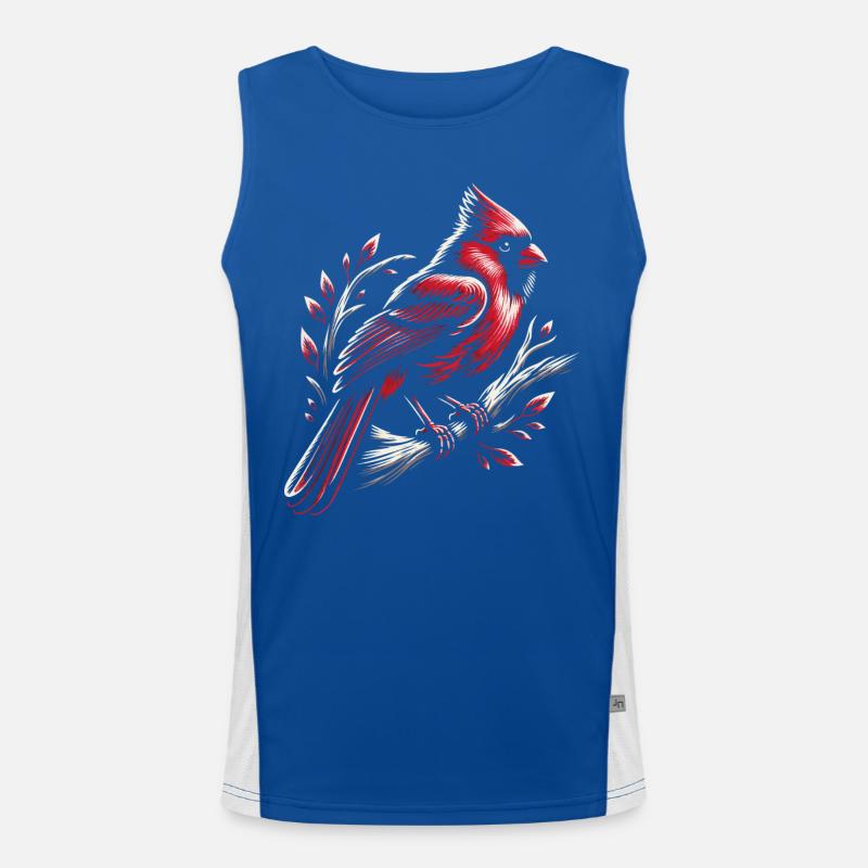 Kardinal Rotkardinal Vogel Roter Kardinal Funktionelles Kontrast-Tank Top für Männer 