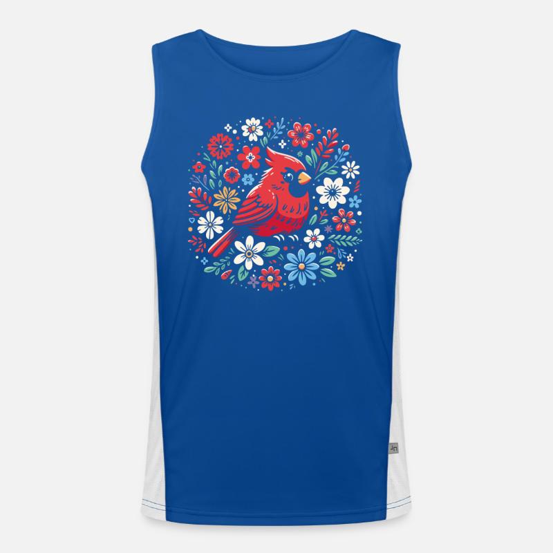 Kardinal Rotkardinal Vogel Roter Kardinal Funktionelles Kontrast-Tank Top für Männer 