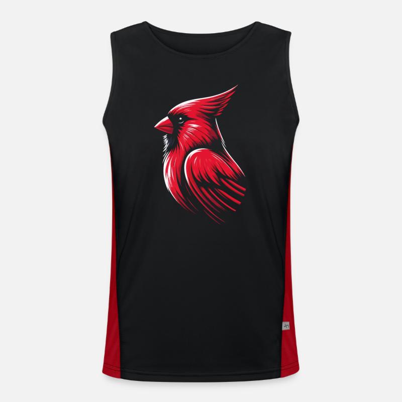 Kardinal Rotkardinal Vogel Roter Kardinal Funktionelles Kontrast-Tank Top für Männer 