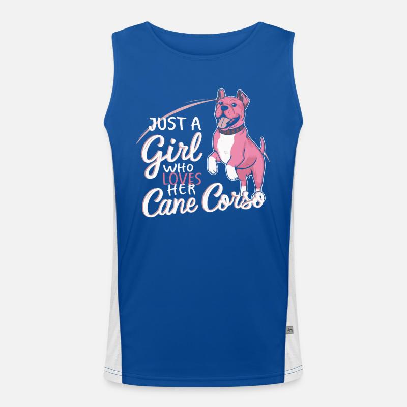 Cane Corso Hund Funktionelles Kontrast-Tank Top für Männer 