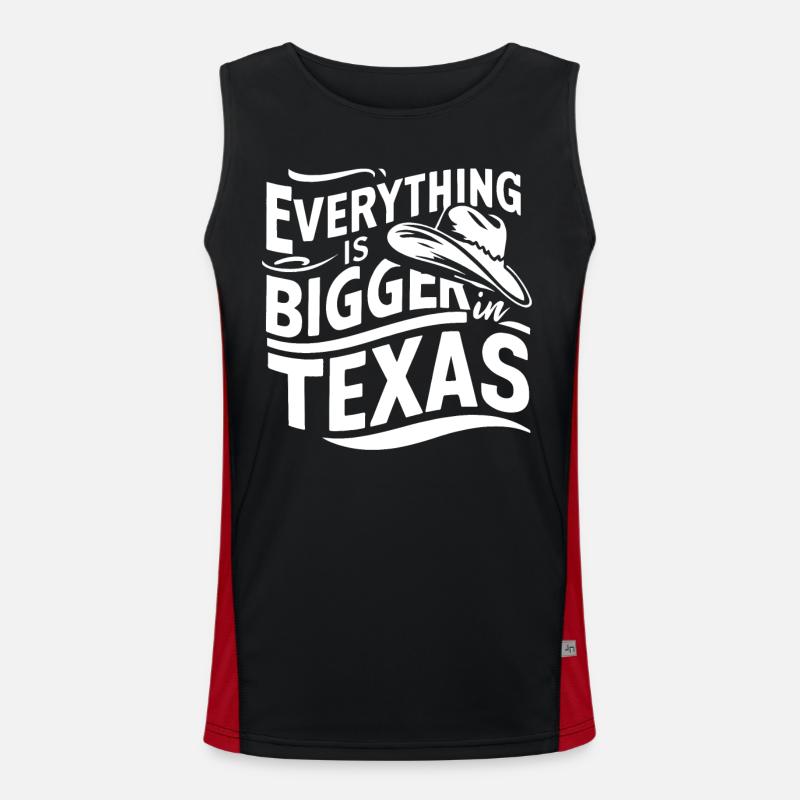Texas State Texans Texas - Men's Functional Contrast Tank Top  - black/red