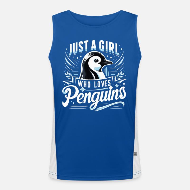 Pinguin Pinguine Tier Funktionelles Kontrast-Tank Top für Männer 
