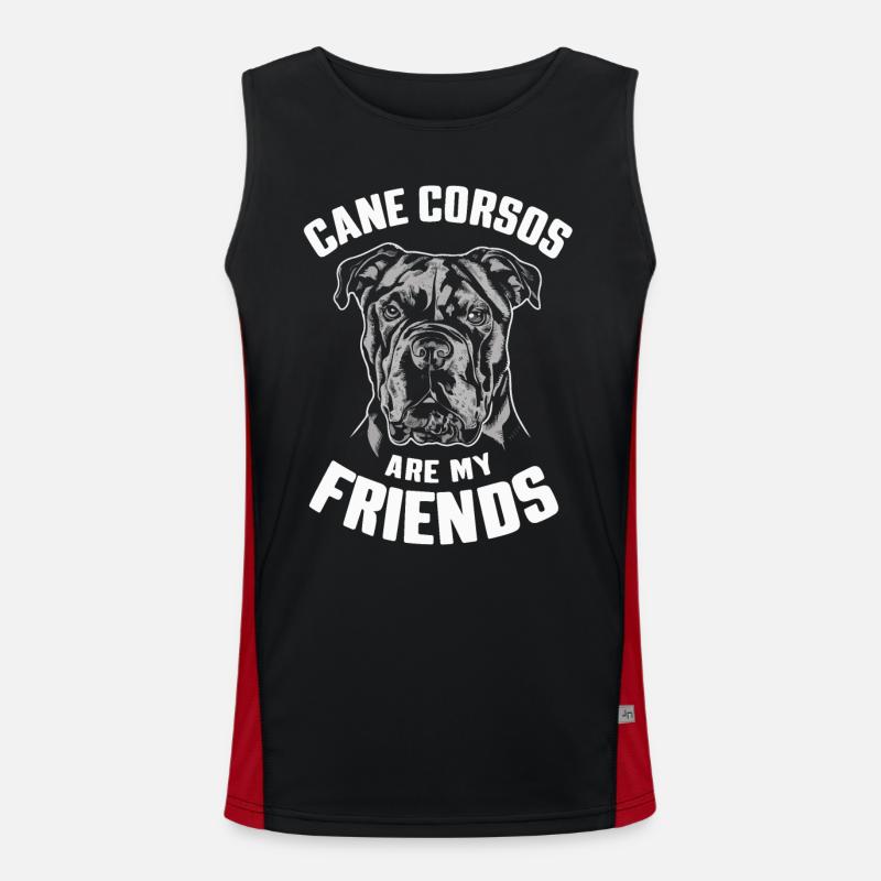 Cane Corso Hund Funktionelles Kontrast-Tank Top für Männer 