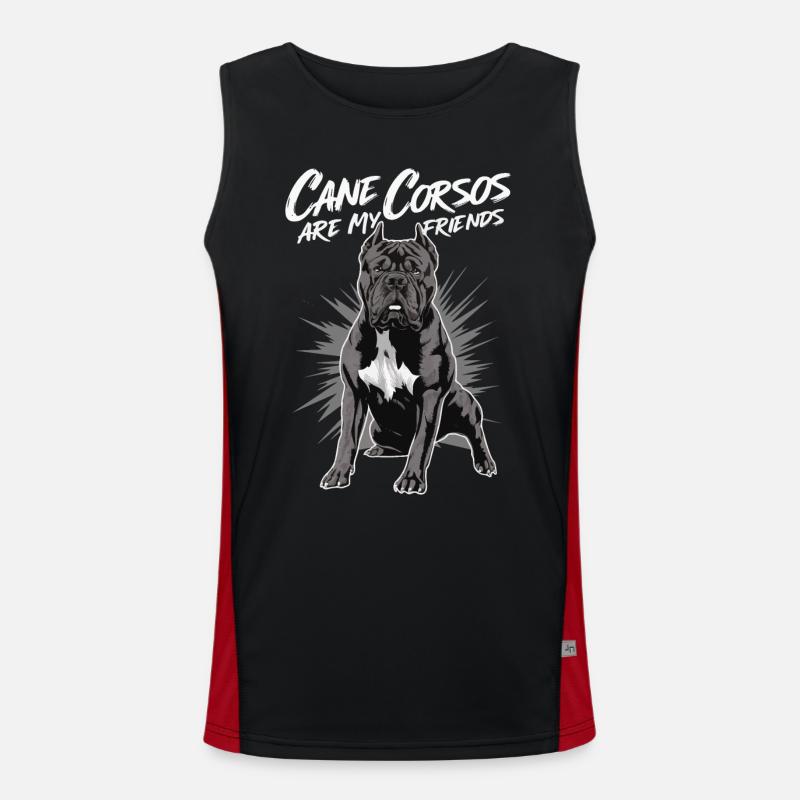 Cane Corso Hund Funktionelles Kontrast-Tank Top für Männer 