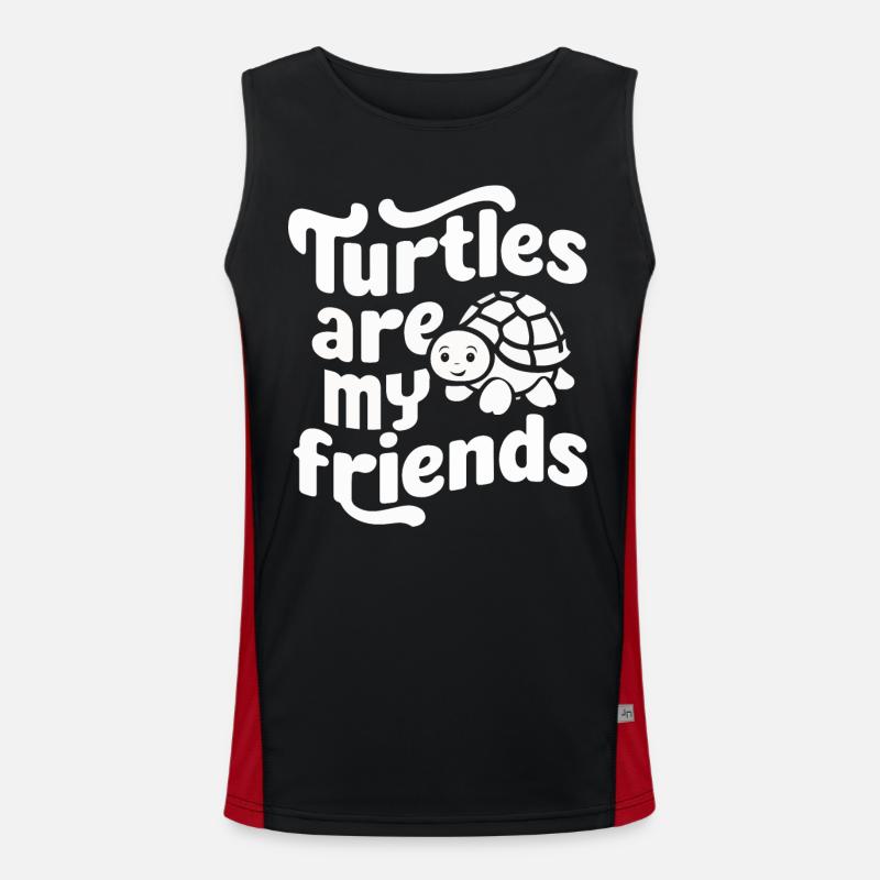 Frog Toad - Men's Functional Contrast Tank Top  - black/red