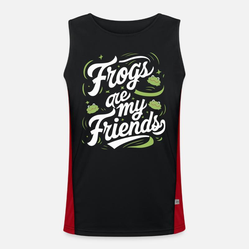 Frog Toad - Men's Functional Contrast Tank Top  - black/red