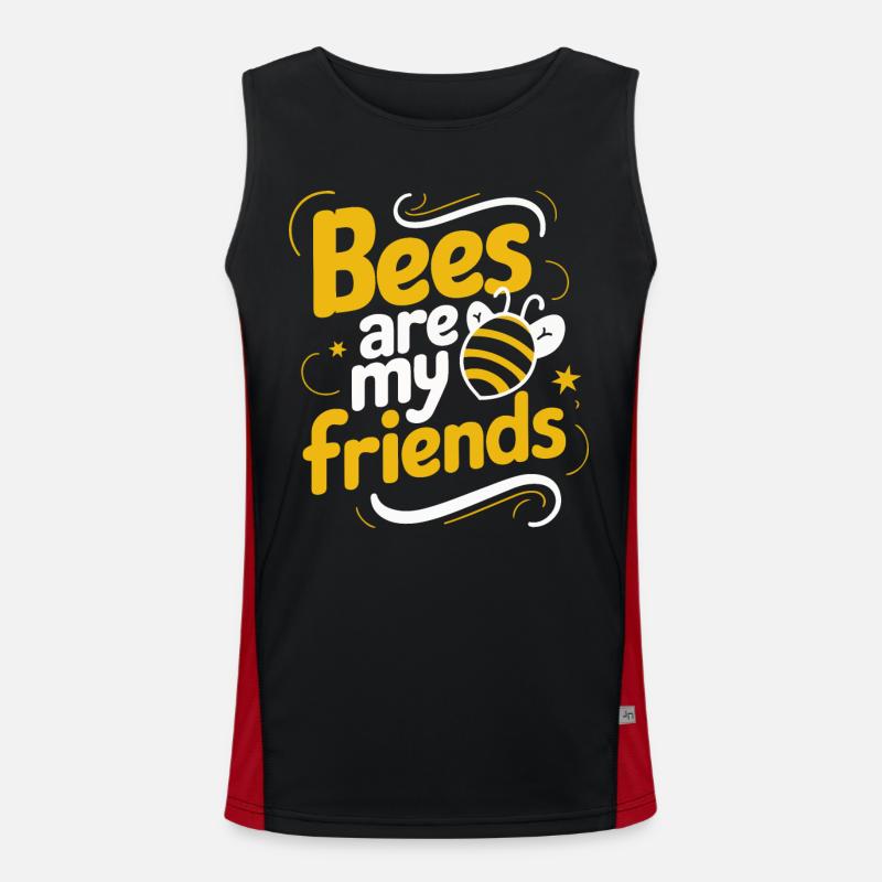 honey bee, beekeeper, bee, bee Men's Functional Contrast Tank Top 