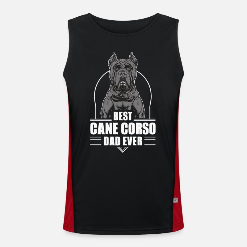 Cane Corso Hund Funktionelles Kontrast-Tank Top für Männer 