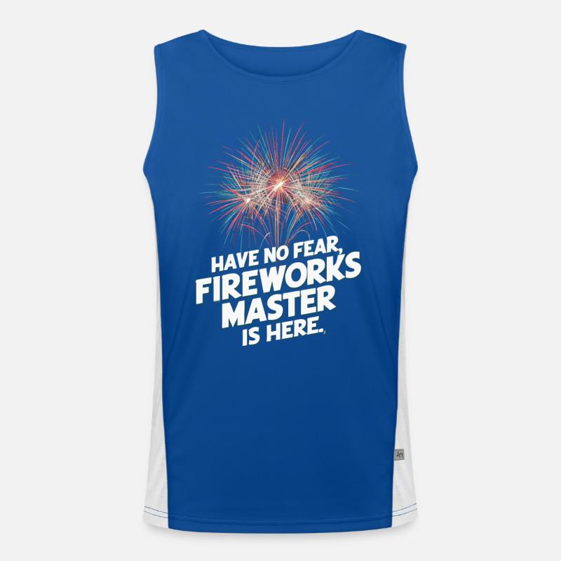 Pyrotechnician Fireworks Pyrotechnics Men's Functional Contrast Tank Top 