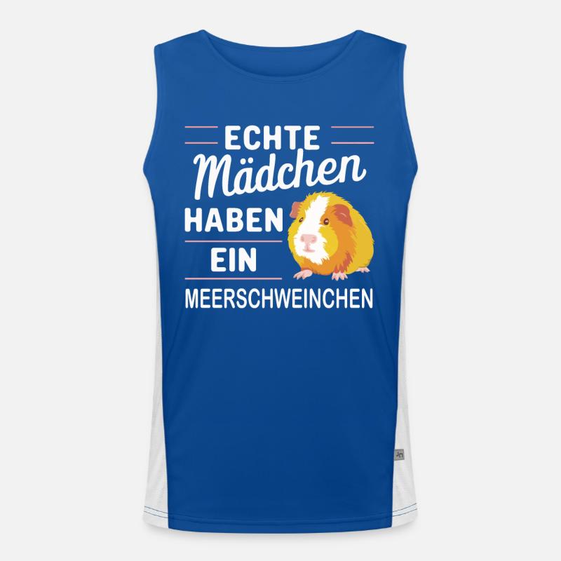 Meerschweinchen Kurzhaar Langhaar Crested Hunde Funktionelles Kontrast-Tank Top für Männer 
