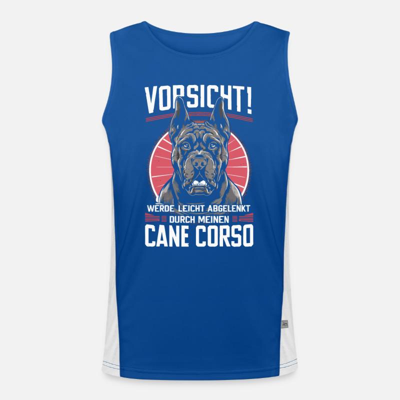 Hunde Cane Corso Italiano Hund Funktionelles Kontrast-Tank Top für Männer 
