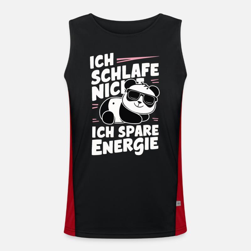 Panda Panda Bear Pandas Men's Functional Contrast Tank Top 