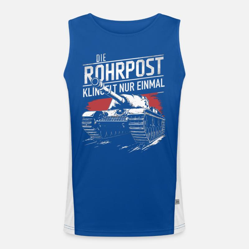 Panzer Kampfpanzer Panzerkampfwagen Panzerfahrer Funktionelles Kontrast-Tank Top für Männer 
