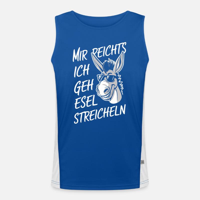 Esel Eselchen Maultier Muli Funktionelles Kontrast-Tank Top für Männer 