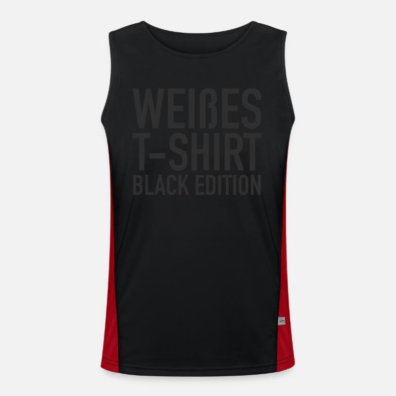 Lustig Srkastisch Ironie Schwarze Edition Funktionelles Kontrast-Tank Top für Männer 
