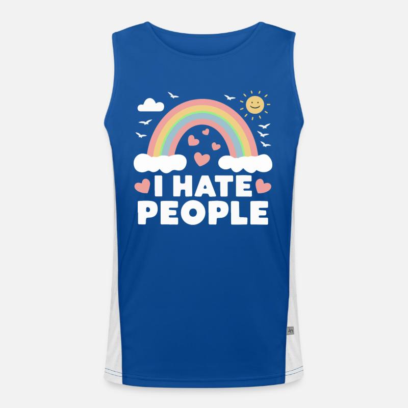 Lustig Sarkasmus sarkastischer Humor Ironie Funktionelles Kontrast-Tank Top für Männer 
