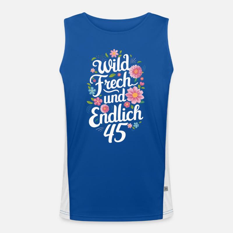Geburtstagsgeschenk 45 Jahre Geburtstagskind Funktionelles Kontrast-Tank Top für Männer 