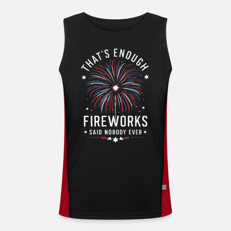 Pyrotechnics Fireworks Pyrotechnics - Men's Functional Contrast Tank Top - black/red