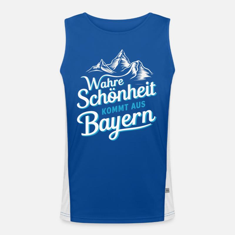 Vrijstaat Beieren Beiers Functionele contrasterende tanktop voor mannen 
