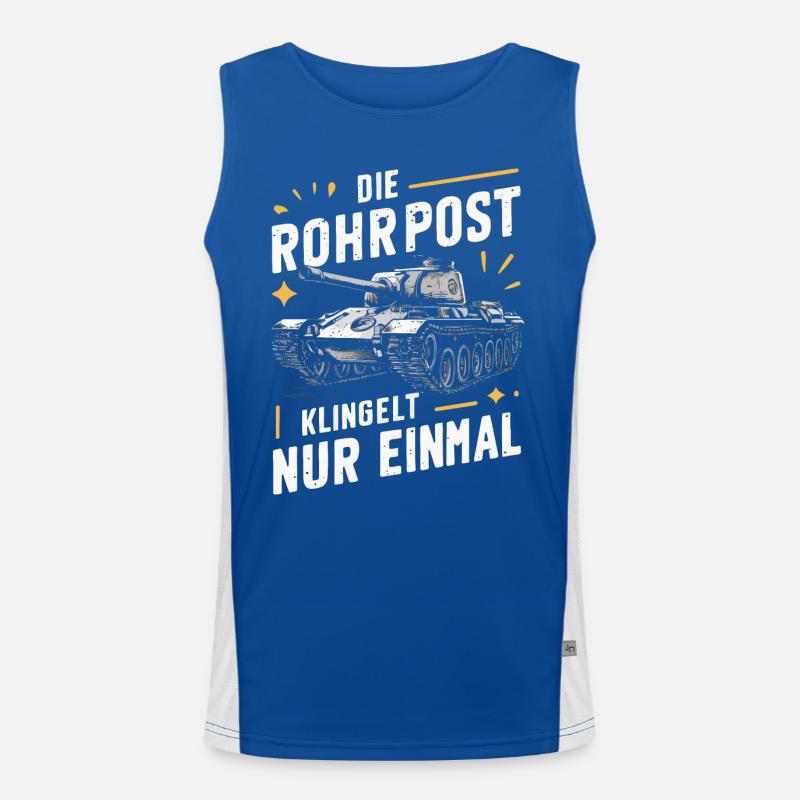 Panzer Kampfpanzer Panzerkampfwagen Panzerfahrer Funktionelles Kontrast-Tank Top für Männer 