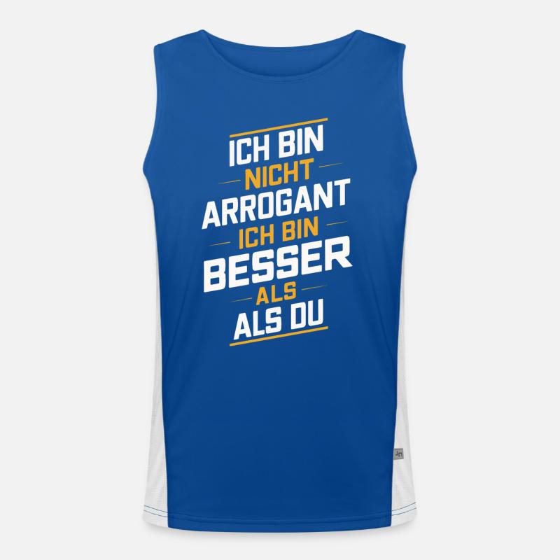 Sarkasmus Ironie Lustige Sarkastische Sprüche Funktionelles Kontrast-Tank Top für Männer 
