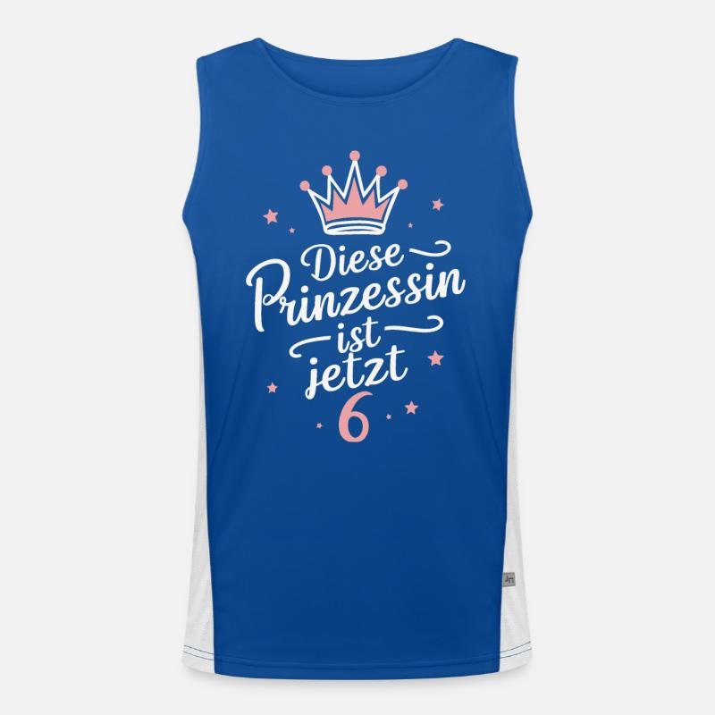 Geburtstagsgeschenk 6 Jahre Kindergeburtstag Funktionelles Kontrast-Tank Top für Männer 