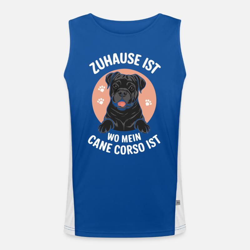 Hunde Cane Corso Italiano Hund Funktionelles Kontrast-Tank Top für Männer 