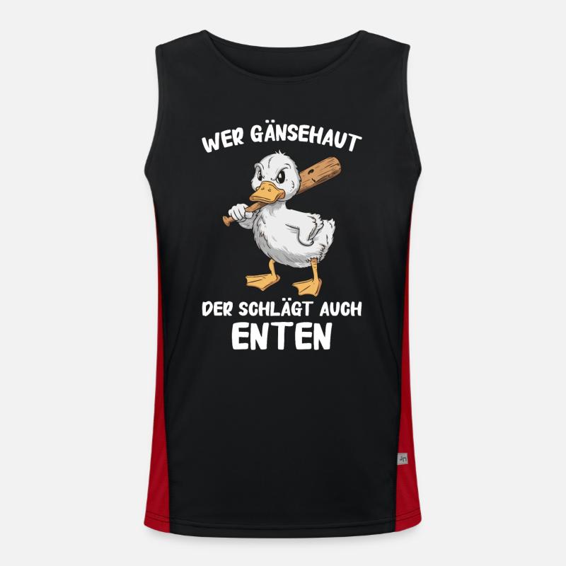 Sarcasm Irony Funny Sarcastic Sayings - Men's Functional Contrast Tank Top  - black/red