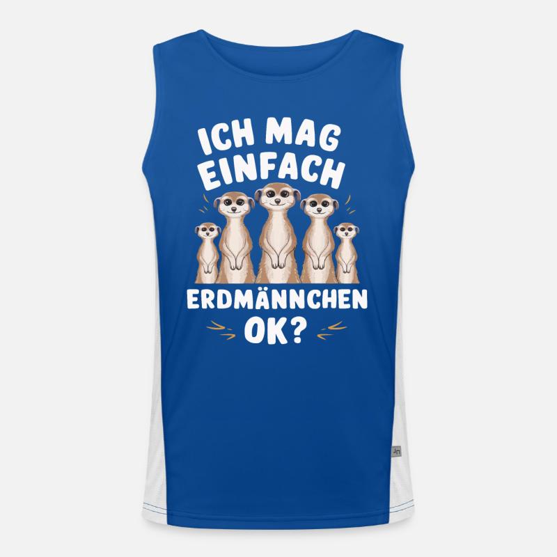 Erdmännchen Scharrtier Tier Funktionelles Kontrast-Tank Top für Männer 
