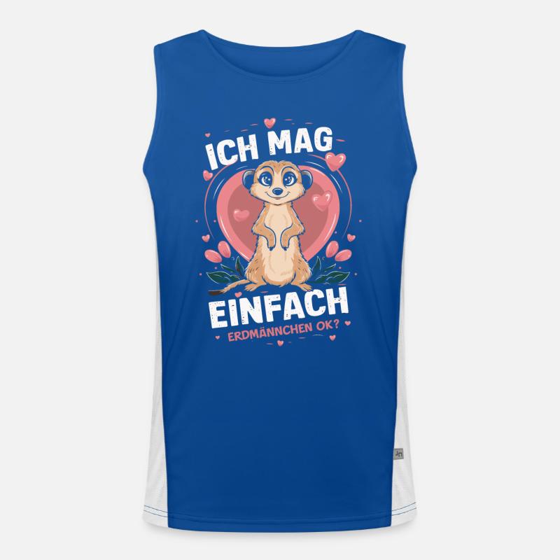 Erdmännchen Scharrtier Tier Funktionelles Kontrast-Tank Top für Männer 