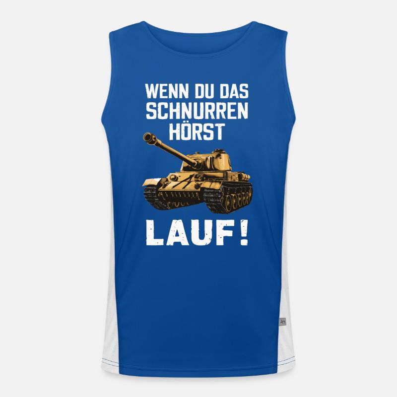 Panzer Kampfpanzer Panzerkampfwagen Panzerfahrer Funktionelles Kontrast-Tank Top für Männer 