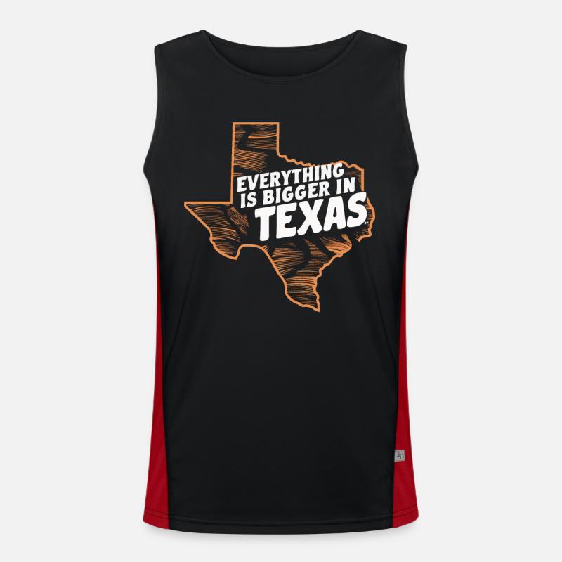 Texas State Texans Texas - Men's Functional Contrast Tank Top - black/red