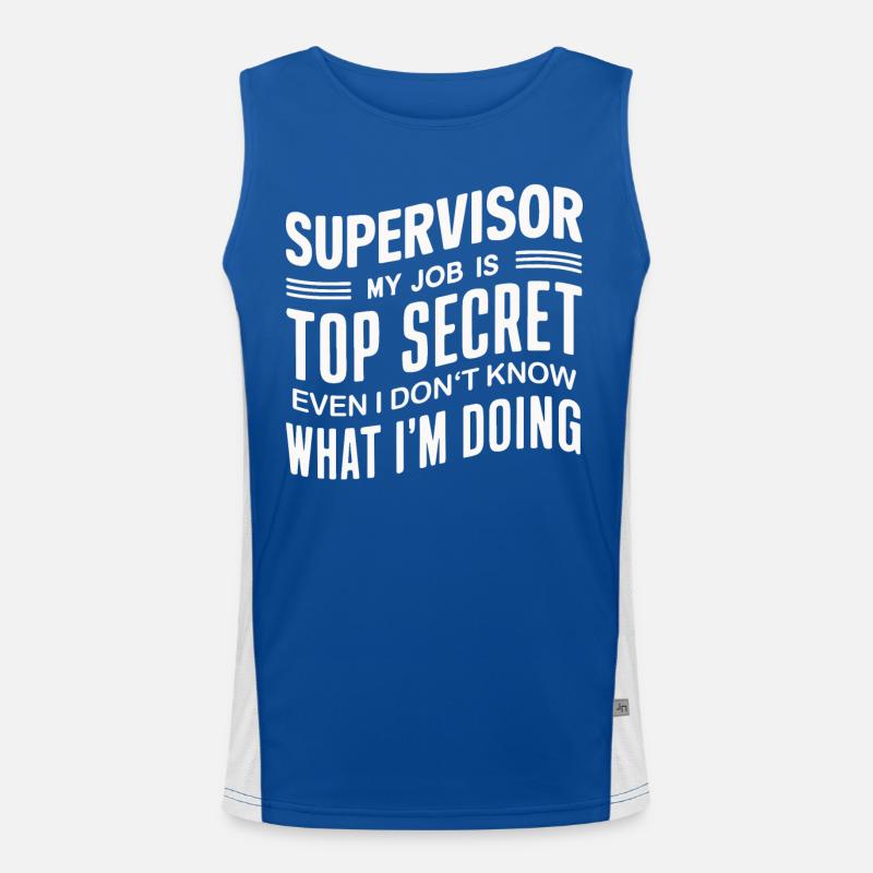 Supervisor Profession Men's Functional Contrast Tank Top 