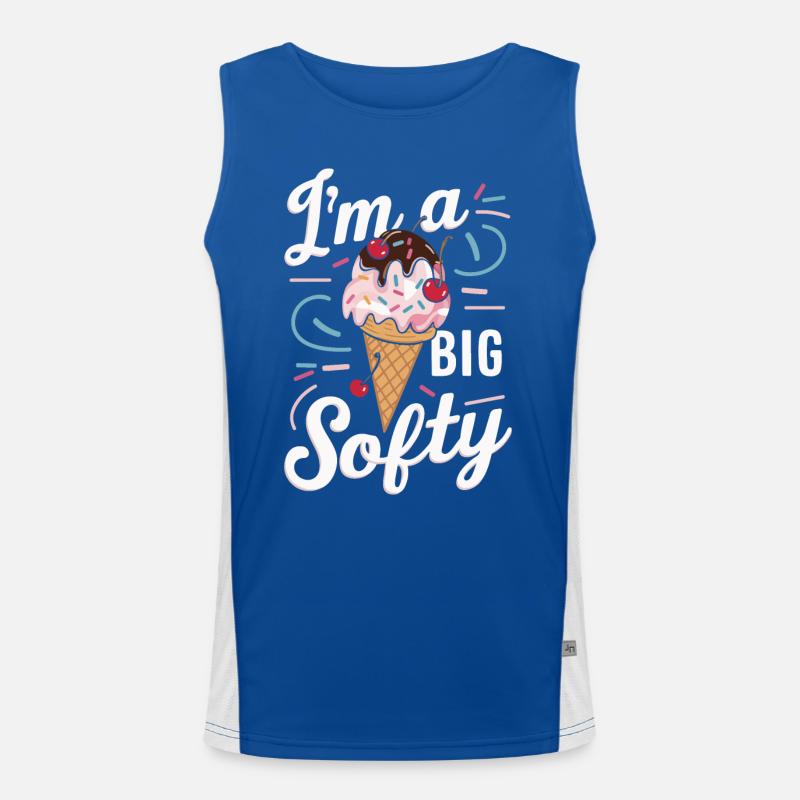 Eiscreme Süßigkeiten Eismilch Men's Functional Contrast Tank Top 