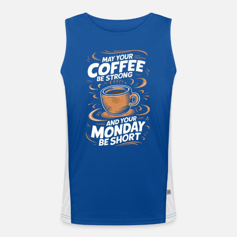 Kaffee Kaffees Trinker Funktionelles Kontrast-Tank Top für Männer 