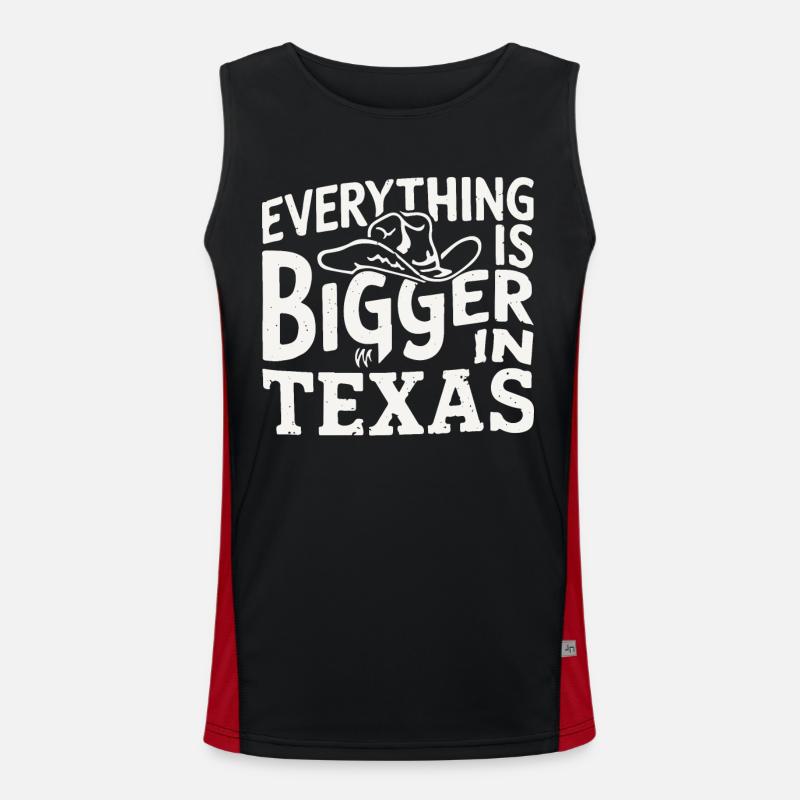 Texas State Texans Texas - Men's Functional Contrast Tank Top - black/red