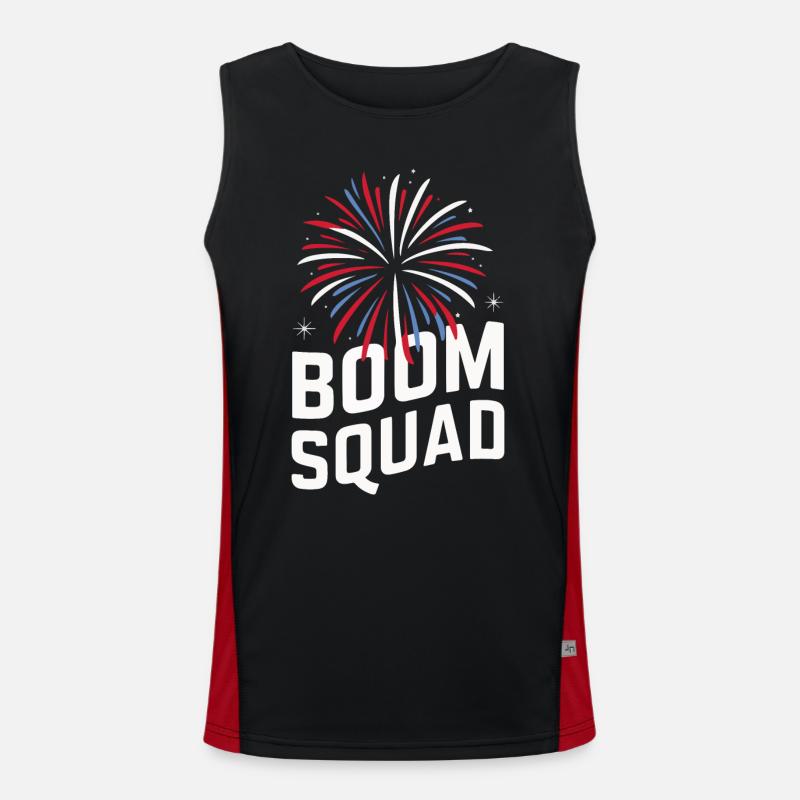 Pyrotechnics Fireworks Pyrotechnics - Men's Functional Contrast Tank Top - black/red