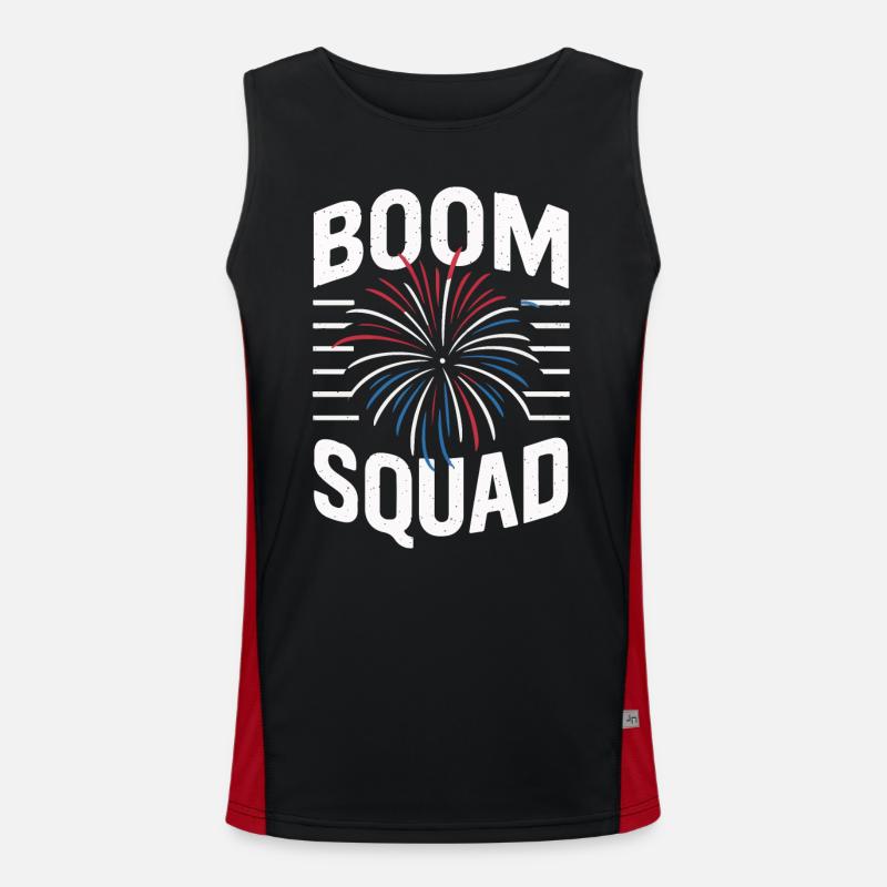 Pyrotechnics Fireworks Pyrotechnics - Men's Functional Contrast Tank Top - black/red