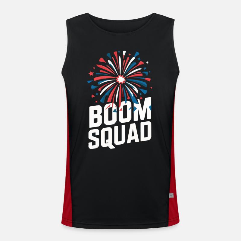 Pyrotechnics Fireworks Pyrotechnics - Men's Functional Contrast Tank Top - black/red