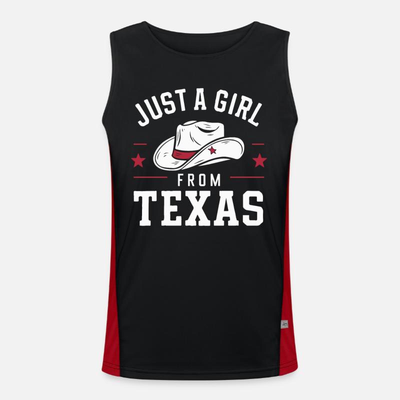 Texas State Texans Texas - Men's Functional Contrast Tank Top  - black/red