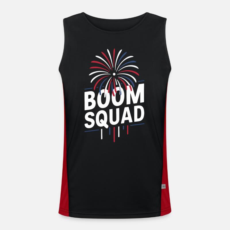 Pyrotechnics Fireworks Pyrotechnics - Men's Functional Contrast Tank Top  - black/red