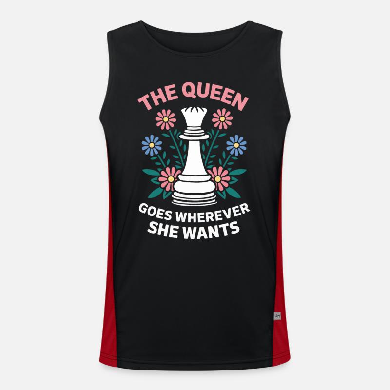 Chess Chess Player - Men's Functional Contrast Tank Top  - black/red