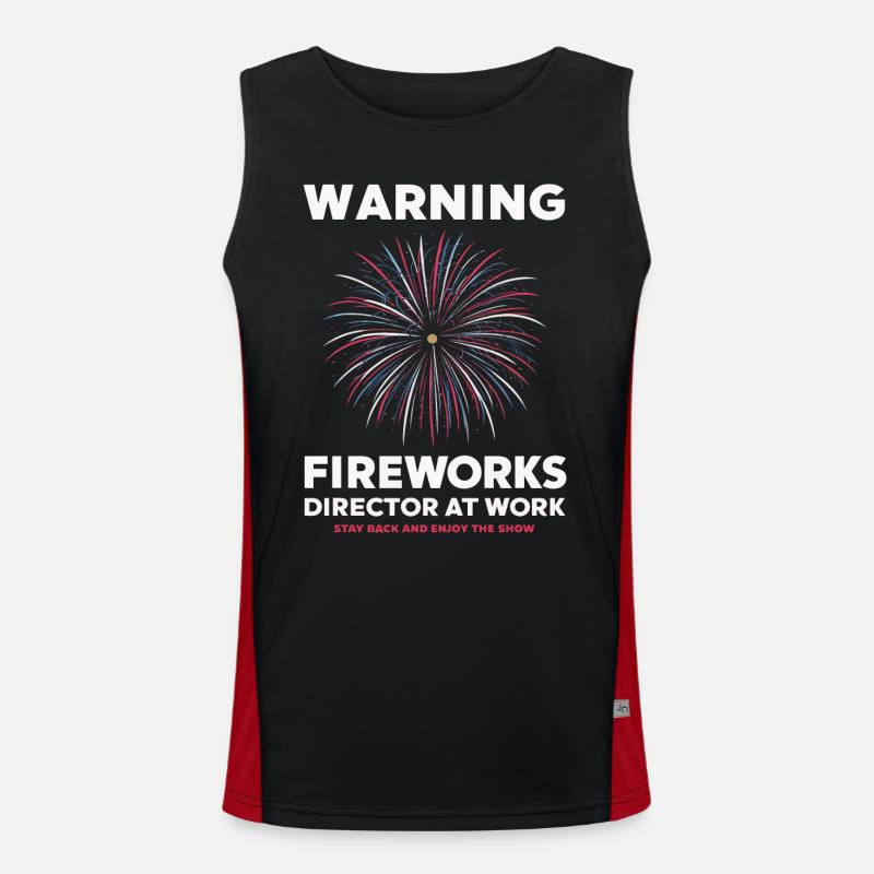 Pyrotechnics Fireworks Pyrotechnics - Men's Functional Contrast Tank Top - black/red